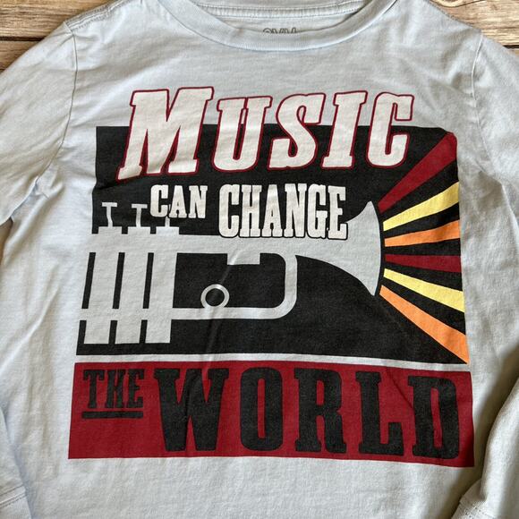 Gymboree Music Can Change The World Graphic Tee 5-6 - Picture 3 of 4